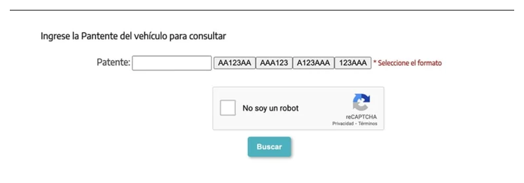 Paso 2 para consultar o cambiar el turno de la VTV en Baradero